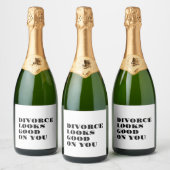 Die Scheidung sieht gut aus auf Ihren Weinetikette Schaumweinetikett (Flaschen)