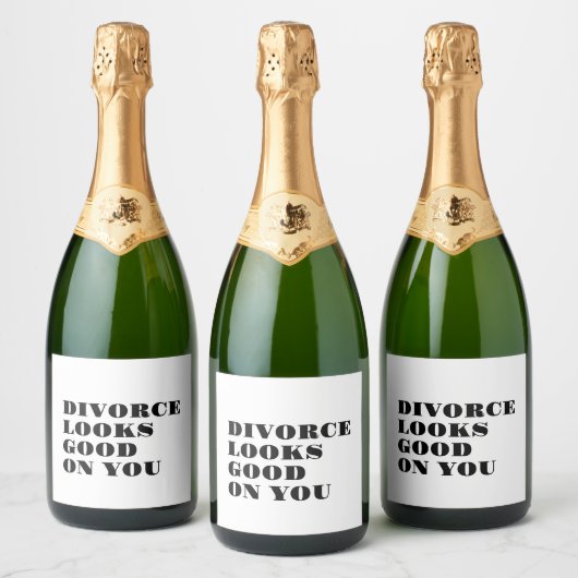 Die Scheidung sieht gut aus auf Ihren Weinetikette Schaumweinetikett (Flaschen)