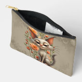 Die schelmische Katze Zubehörtasche (Offen)