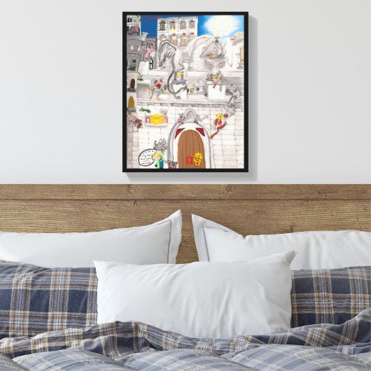 Die schelmischen Wasserspeier Leinwanddruck (Insitu (Schlafzimmer))