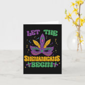Die Schenanigans gelassen Mardi Gras 2 Karte (Gelbe Blume)
