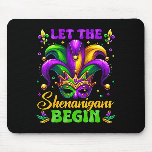 Die Schenanigans gelassen Mardi Gras 3 Mousepad (Vorne)