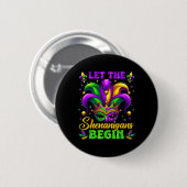 Die Schenanigans gelassen Mardi Gras 4 Button (Vorne & Hinten)