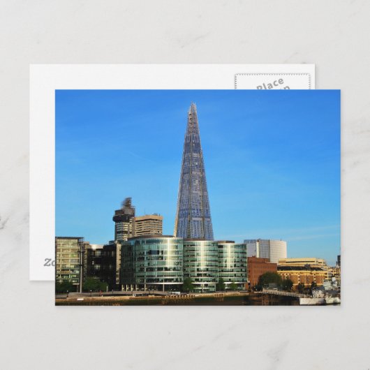 Die Scherbe des Glases in London Postkarte (Vorne/Hinten)