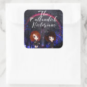 Die Scherbenwelt der Historiker Quadratischer Aufkleber (Tasche)