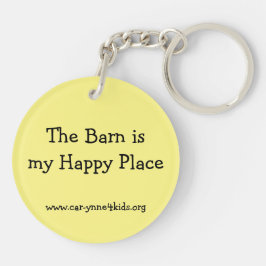 Die Scheune ist mein Happy Place Akryllischer Schl Schlüsselanhänger