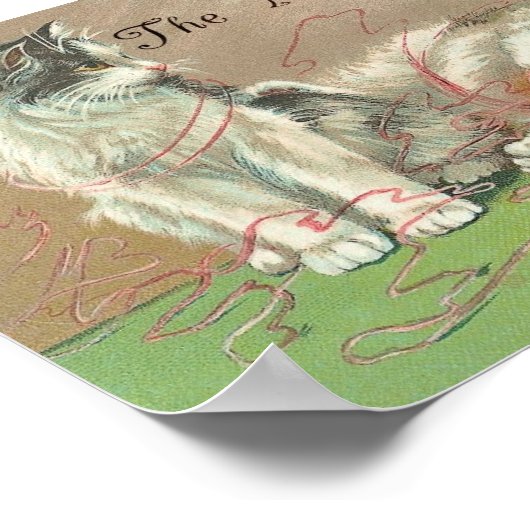 Die scheußlichen Kätzchen Got in den Garn Poster (Ecke)