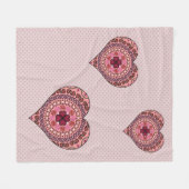 Die Schichten des Herzflöschenblankets Fleecedecke (Vorderseite (Horizontal))