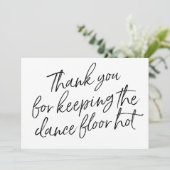 Die schicke beschriftete Hand "danken Ihnen" DJ, Dankeskarte (Stehend Vorderseite)