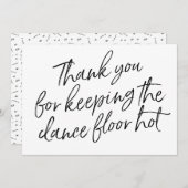 Die schicke beschriftete Hand "danken Ihnen" DJ, Dankeskarte (Vorne/Hinten)