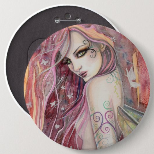 Die schicke Flirt Modern Faiasy Fantasy Art Button (Vorne & Hinten)