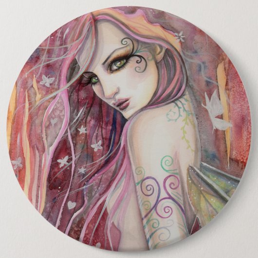 Die schicke Flirt Modern Faiasy Fantasy Art Button (Vorderseite)