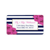 Die schicke, moderne Luxus-Hochzeitskollektion Ros Adressaufkleber (Vorne)