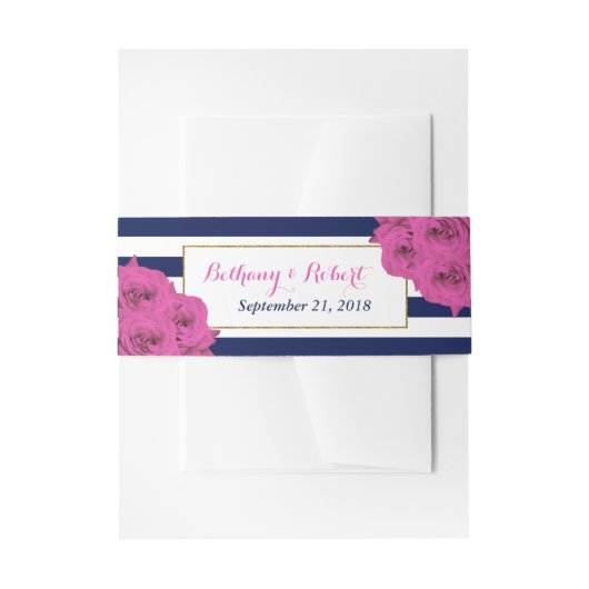 Die schicke, moderne Luxus-Hochzeitskollektion Ros Einladungsbanderole (Vorderseite Beispiel)
