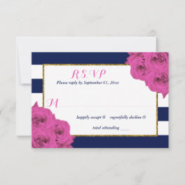Die schicke, moderne Luxus-Hochzeitskollektion Ros RSVP Karte