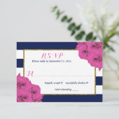 Die schicke, moderne Luxus-Hochzeitskollektion Ros RSVP Karte (Stehend Vorderseite)