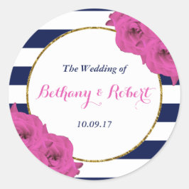 Die schicke, moderne Luxus-Hochzeitskollektion Ros Runder Aufkleber