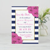 Die schicke, moderne Luxus-Hochzeitskollektion Ros Save The Date (Stehend Vorderseite)