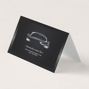 Die schicke, schwarz-minimalistische moderne Car-V Visitenkarten