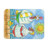 DIE SCHICKEN DES MEERES, DER FUNNY CARTOON MAGNET (Horizontal)