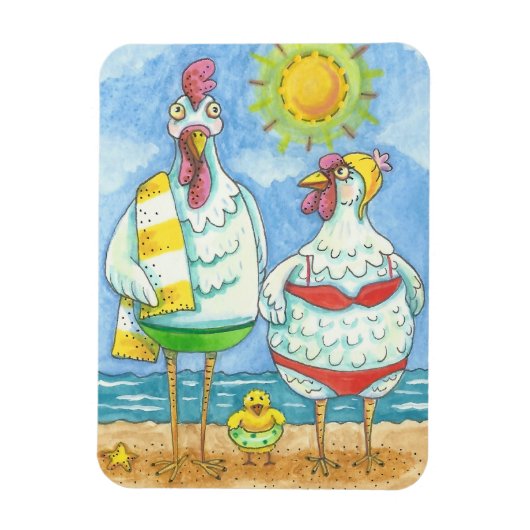DIE SCHICKEN DES MEERES, DER FUNNY CARTOON MAGNET (Vertikal)