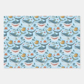 Die schicken Haie im Stil des Meeres Geschenkpapier Set (Vorderseite 2)