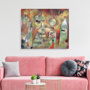 Die Schicksalsstunde, 3 Viertel vor 12 Paul Klee Leinwanddruck