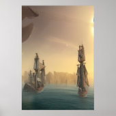 Die Schiffe auf See | AI Art Poster (Vorne)