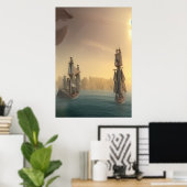 Die Schiffe auf See | AI Art Poster (Heimbüro)