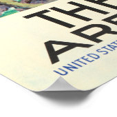 DIE SCHIFFE KOMMEN AUF Amerikanische Adlerkriegspr Poster (Ecke)