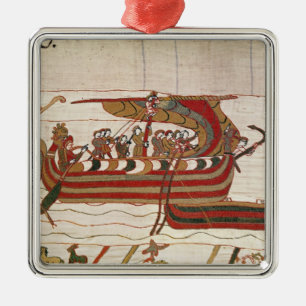 Die Schiffe werden durch die Winde durchgebrannt Silbernes Ornament