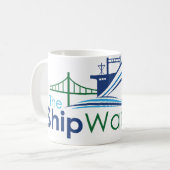 Die Schiffs-Beobachter-Tasse - großes Logo Kaffeetasse (Vorderseite Links)