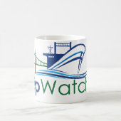 Die Schiffs-Beobachter-Tasse - großes Logo Kaffeetasse (Mittel)