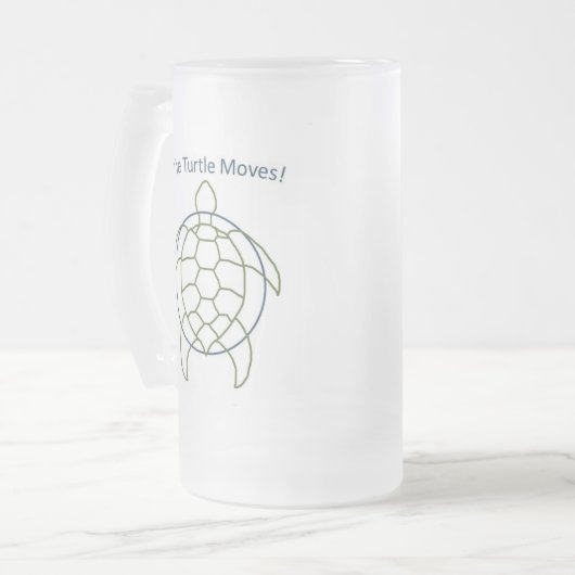 Die Schildkröte-Bewegungen! Mattglas Bierglas (Vorderseite Links)