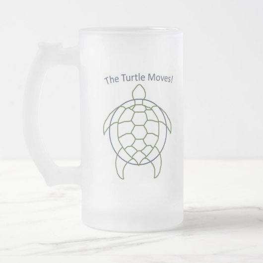 Die Schildkröte-Bewegungen! Mattglas Bierglas (Links)