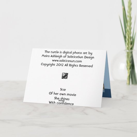 Die Schildkröte Karte (Rückseite)