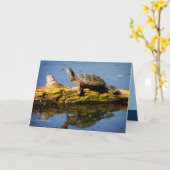 Die Schildkröte Karte (Gelbe Blume)