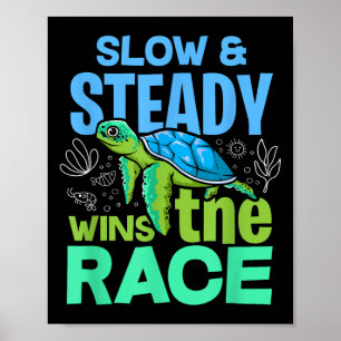 Die Schildkröte langsamer und stetig gewinnt das R Poster