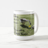 Die Schildkröte und die Gans (w/Text) Kaffeetasse (VorderseiteRechts)
