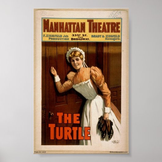 "Die Schildkröte" Vintages Poster der 1900er (Vorne)