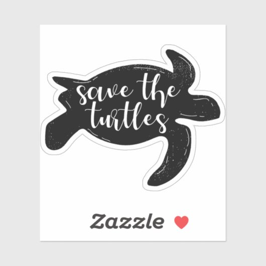 Die Schildkröten gerettet Aufkleber (Blatt)