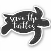 Die Schildkröten gerettet Aufkleber (Vorderseite)