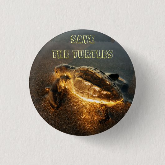 Die Schildkröten gerettet Button (Vorderseite)