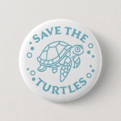 Die Schildkröten gerettet Button (Vorderseite)
