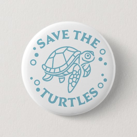 Die Schildkröten gerettet Button (Vorderseite)