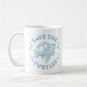 Die Schildkröten gerettet Kaffeetasse (Links)