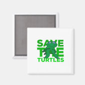 Die Schildkröten gerettet Magnet (Vorderseite/Rückseite)