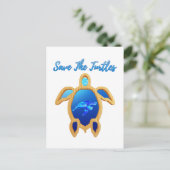 Die Schildkröten gerettet Postkarte (Stehend Vorderseite)