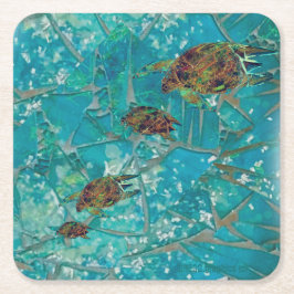 Die Schildkrötenindigenosität einer Welt von Unter Rechteckiger Pappuntersetzer