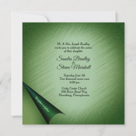 Die schimmernde grüne Seitenwende Einladung